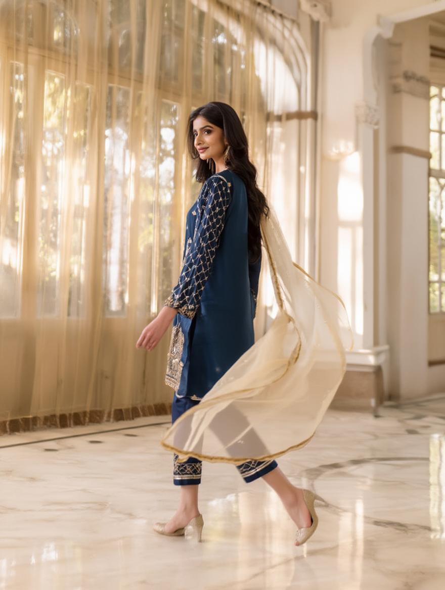 Designer Unstitched Fancy Lawn Suit 3PC – Ladies Summer Collection Pakistan