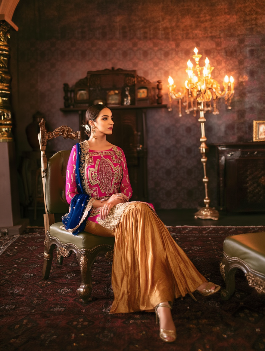 Embroidered Unstitched Fancy Lawn 3PC Suit – Replica