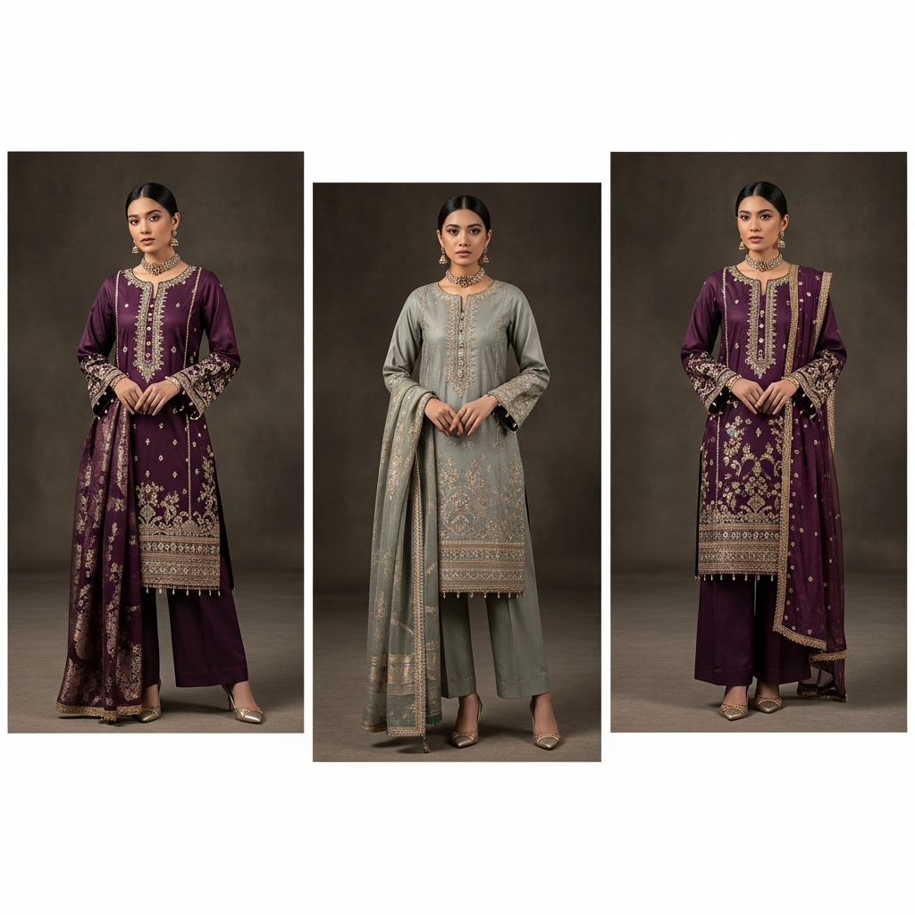 Luxury Unstitched Palachi Suit | Premium Velvet Winter Collection