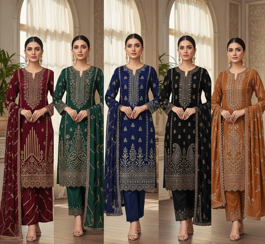 kapraonline, palachi suits, banarshi suit, ladies suits,