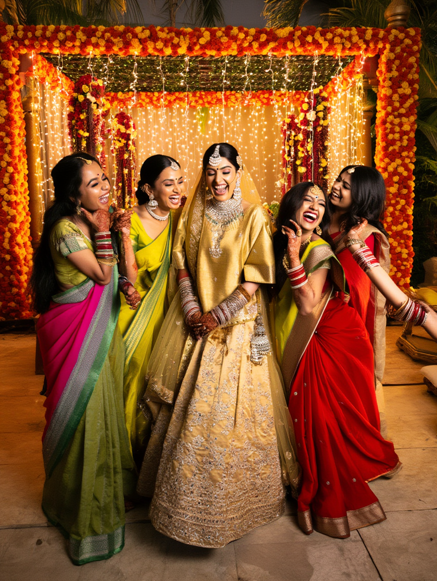 Premium Organza Lehenga with Kattan Kurti & Embroidered Kasab Dupatta